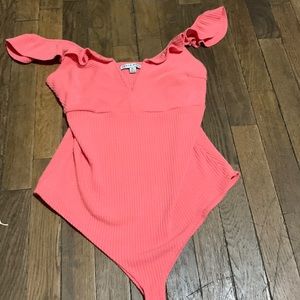 Peach bodysuit womens size XL
